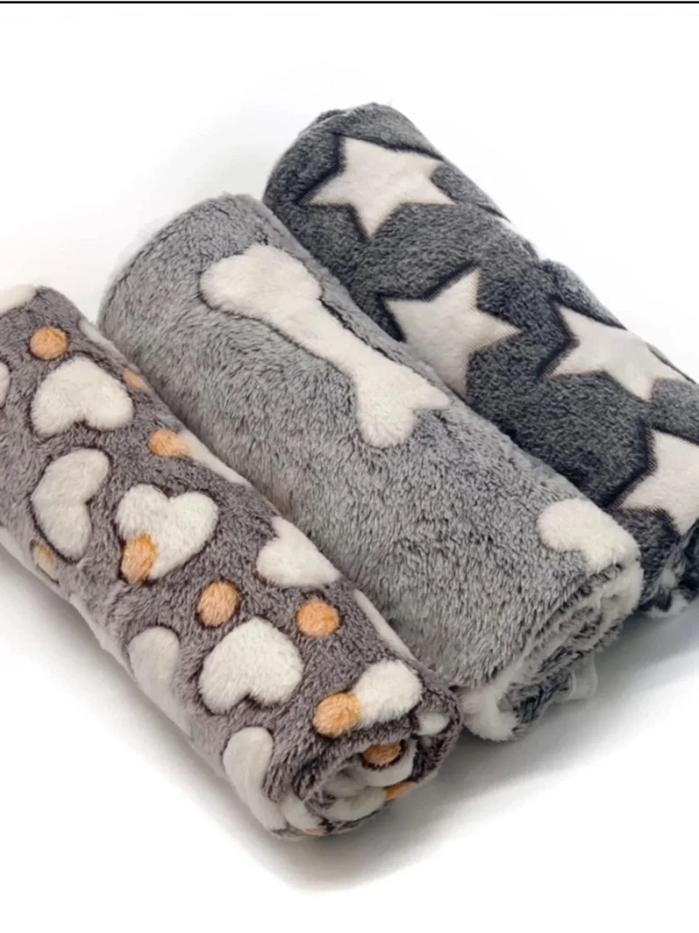 🐶 23” X 15” Plush Pet Blanket Boxed Set of 3 🐈